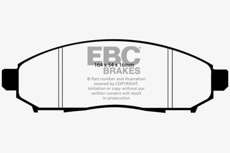 EBC 05+ Nissan Frontier 2.5 2WD Yellowstuff Front Brake Pads - Premium Brake Pads - Performance from EBC - Just $150.53! Shop now at WinWithDom INC. - DomTuned