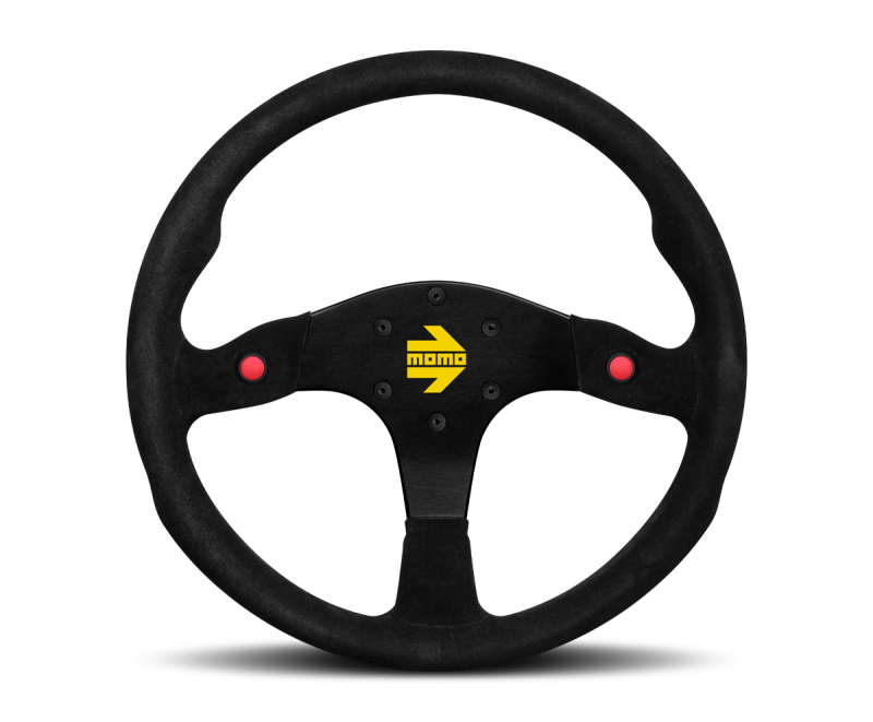 Momo MOD80 Steering Wheel 350 mm -  Black Suede/Black Spokes - Premium Steering Wheels from MOMO - Just $279! Shop now at WinWithDom INC. - DomTuned