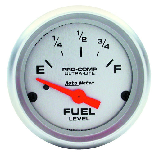 Autometer Ultra-Lite 52mm 73 OHMS Empty/10 OHMS Full Short Sweep Electronic Fuel Level Gauge - Premium Gauges from AutoMeter - Just $83.39! Shop now at WinWithDom INC. - DomTuned