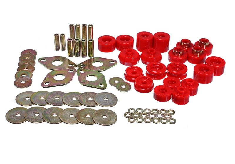 Energy Suspension 00-02 Toyota 4-Runner 2WD/4WD Red Body Mount Bushing Set - Premium Bushing Kits from Energy Suspension - Just $264.46! Shop now at WinWithDom INC. - DomTuned