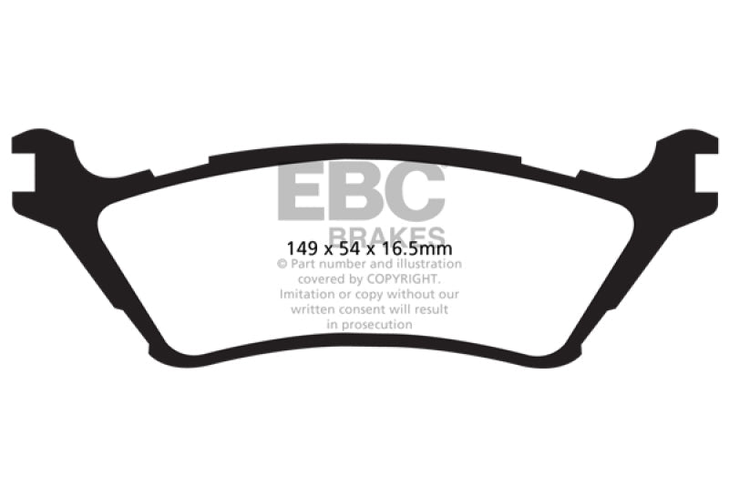 EBC 15+ Ford F150 2.7 Twin Turbo (2WD) Extra Duty Rear Brake Pads - Premium Brake Pads - Performance from EBC - Just $136.90! Shop now at WinWithDom INC. - DomTuned