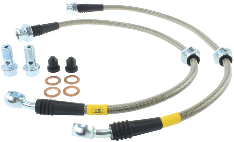 StopTech 00-06 Nissan Sentra Stainless Steel Front Brake Lines - Premium Brake Line Kits from Stoptech - Just $71.07! Shop now at WinWithDom INC. - DomTuned