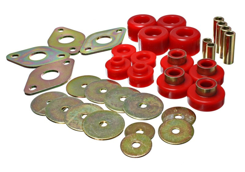 Energy Suspension Body Mount Set-Reg Access & Dbl Cab - Red - Premium Bushing Kits from Energy Suspension - Just $138.01! Shop now at WinWithDom INC. - DomTuned