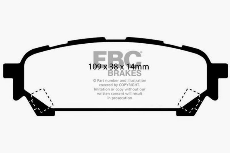 EBC 04-06 Saab 9-2X 2.0 Turbo Yellowstuff Rear Brake Pads - Premium Brake Pads - Performance from EBC - Just $96.38! Shop now at WinWithDom INC. - DomTuned