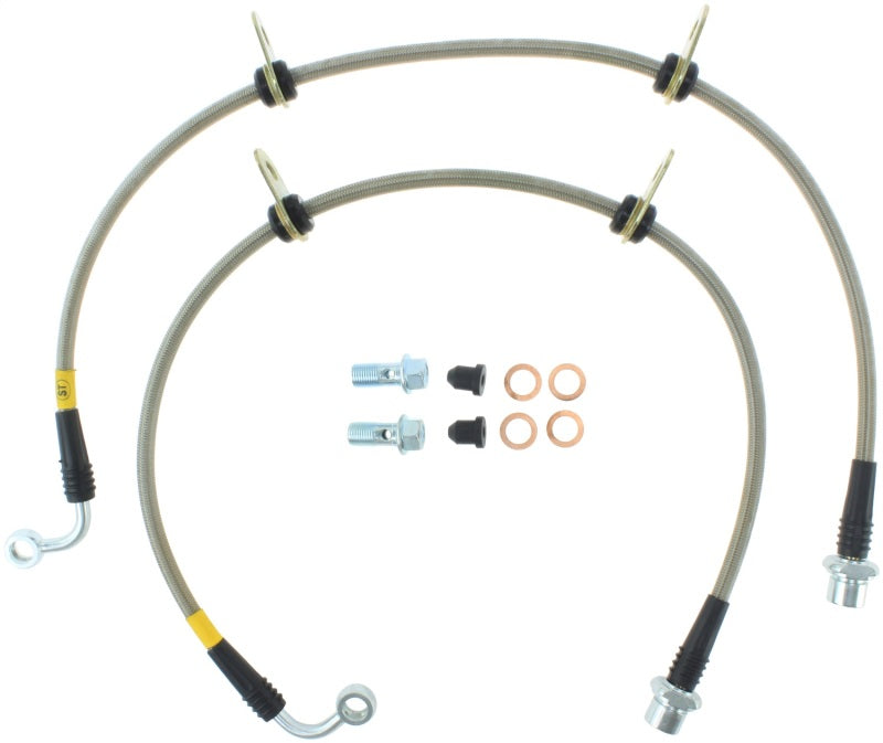 StopTech Stainless Steel Brake Line Kit - Front - Premium Brake Line Kits from Stoptech - Just $96.51! Shop now at WinWithDom INC. - DomTuned