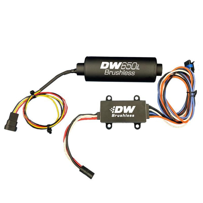 DeatschWerks DW650iL Series 650LPH In-Line External Fuel Pump w/ PWM Controller - Premium Fuel Pumps from DeatschWerks - Just $949! Shop now at WinWithDom INC. - DomTuned