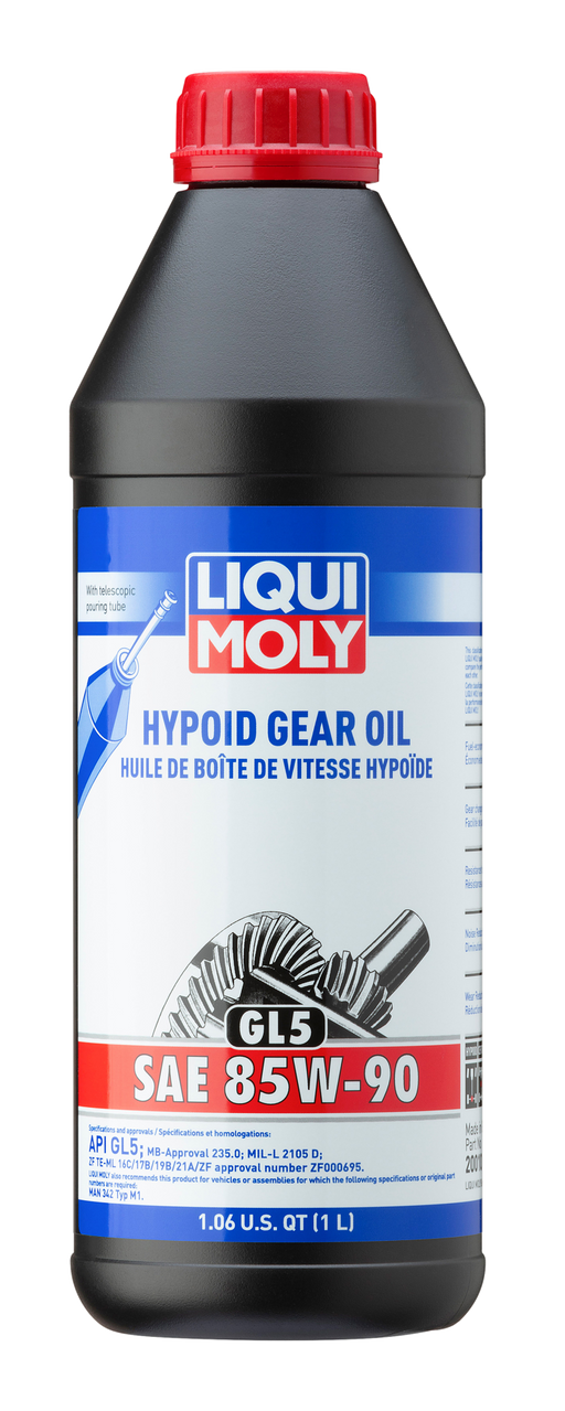 LIQUI MOLY 1L Hypoid Gear Oil (GL5) SAE 85W90 - Premium Gear Oils from LIQUI MOLY - Just $86.94! Shop now at WinWithDom INC. - DomTuned