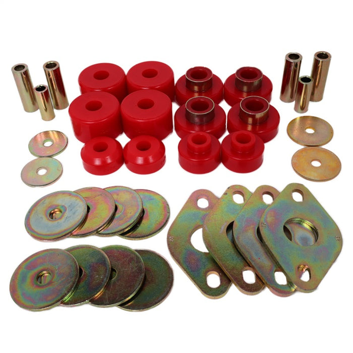 Energy Suspension Body Mount Set-Reg Access & Dbl Cab - Red - Premium Bushing Kits from Energy Suspension - Just $138.01! Shop now at WinWithDom INC. - DomTuned
