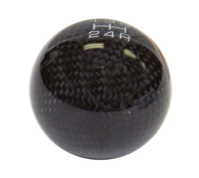 NRG Universal Ball Style Shift Knob (No Logo) - Black Carbon Fiber (5 Speed Pattern) - Premium Shift Knobs from NRG - Just $31.67! Shop now at WinWithDom INC. - DomTuned