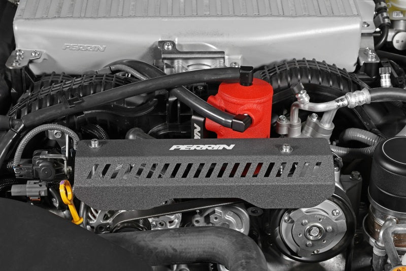 Perrin 22-23 Subaru WRX Air Oil Separator - Red - Premium Oil Separators from Perrin Performance - Just $399.50! Shop now at WinWithDom INC. - DomTuned