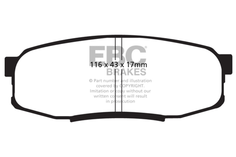 EBC 08+ Lexus LX570 5.7 Ultimax2 Rear Brake Pads - Premium Brake Pads - OE from EBC - Just $55.85! Shop now at WinWithDom INC. - DomTuned