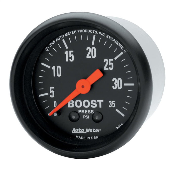 Autometer Z Series 52mm 0-35 PSI Mechanical Boost Gauge - Premium Gauges from AutoMeter - Just $93.10! Shop now at WinWithDom INC. - DomTuned