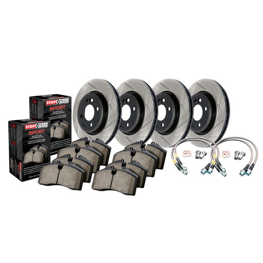 Sport Axle Pack, Slotted, 4 Wheel - Premium Brake Rotors - Slotted from Stoptech - Just $1007.85! Shop now at WinWithDom INC. - DomTuned